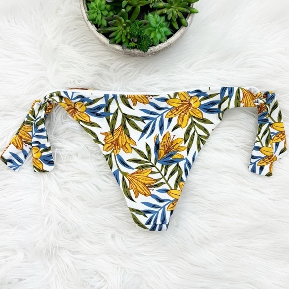 Cabana del Sol Floral Tie Off Shoulder Bikini Set Size Small - Picture 8 of 10